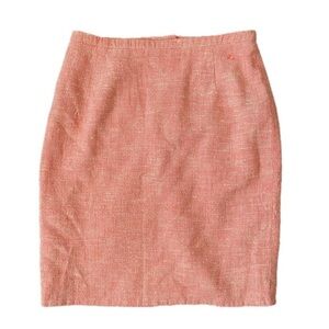 Burberry London Wool, Linen, & Silk Blend Pink Midi Pencil Skirt High Waisted 4